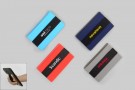 RPET selvklebende kortholder med elastisk stoff m/fingerstropp og logo trykk thumbnail
